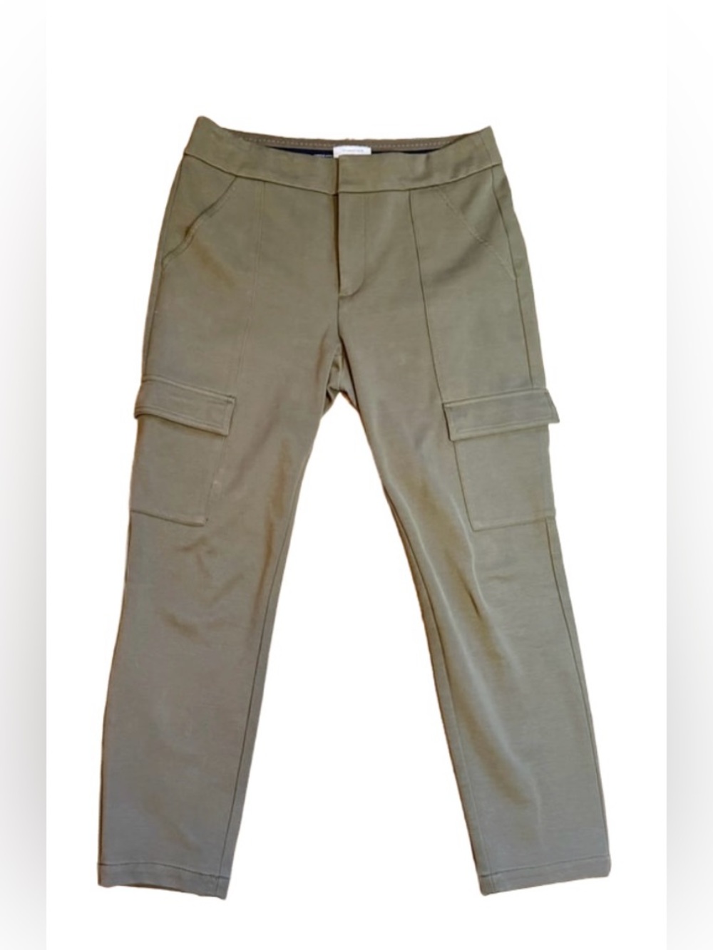 Anthropologie Essential Slim Olive Brown Cargo Utility Pant, Sz 8 women’s EUC